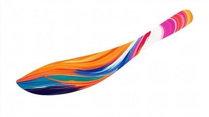 Fototapeta premium Vibrant Colorful Paint Brush Wide Angle Centered Composition