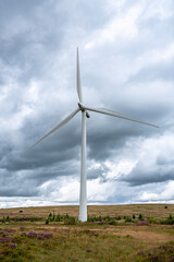 Fototapeta premium Landscape photography of wind turbines, windmills, wind power, power generation, electricity, industry, green energy, scenic, production, generate, Whitelee Windfarm Scotland