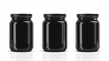 Elegant Silhouette Middle and Wide Mason Glass Preserve Wide