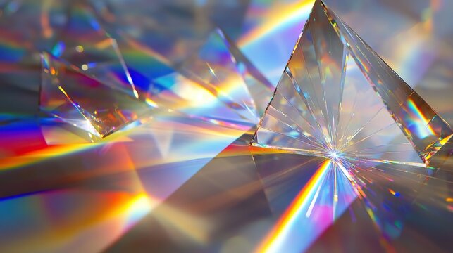 A prism's surface stretched into surreal dimensions
