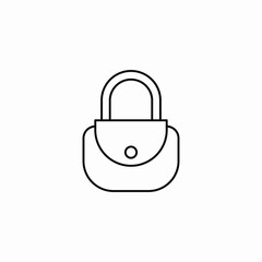 small purse icon sign vector