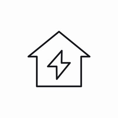 house energy supply icon sign vector