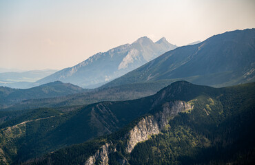 Naklejka premium beautiful landscape with mountains