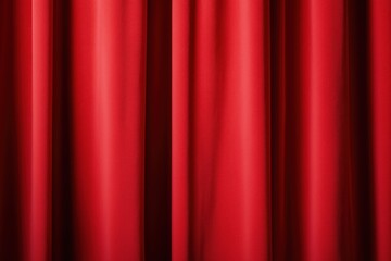 Closeup view of a red stage curtain. Its rich texture and folds create a dramatic visual. This photo is perfect for design inspiration and a presentation background.