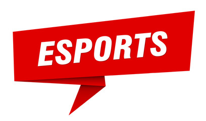 esports banner. esports speech bubble, label, sticker, sign template