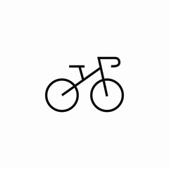 bicycle transportation means icon sign vector