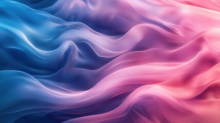Obraz premium Abstract blue pink fabric waves.