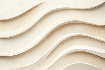 Minimalist Ivory Wavy Background with Smooth Textures for Sophisticated Branding, Interior Design, and Elegant Digital Art Projects