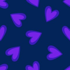 Valentine hearts seamless 14 February love pattern for wrapping paper