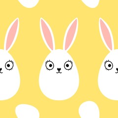 Easter eggs seamless rabbits pattern for wrapping paper and fabrics and linens and kids clothes print and spring party accessories