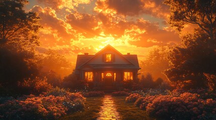 Creative depiction of a family's journey through recovery from financial hardship