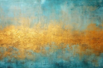 Fototapeta premium Abstract art gold blue teal illustration