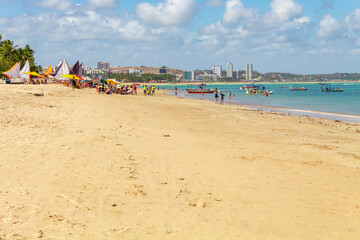 jangadas e areia em Maceió Alagoas Brasil nordeste brasileiro  Maceio
