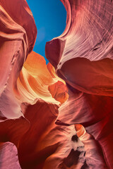 Antelope Canyon in Arizona near Page - travel and art concept