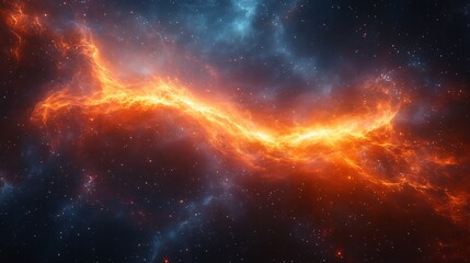 Creative representation of glowing cosmic winds