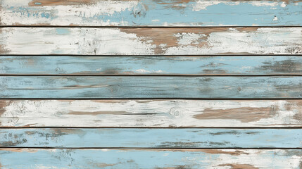 Obraz premium A texture of painted wood planks, with peeling blue paint, exposed wood underneath, and a textured surface for a distressed, shabby-chic vibe