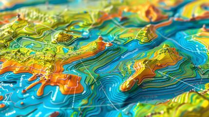 Modern Stylized Geographic Mapping and Navigation Tool