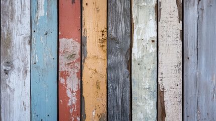 Texture of Reclaimed Wood Planks with Faded Colors, Rough Edges, and a Blend of Gray and Brown Tones for a Vintage and Weathered Look