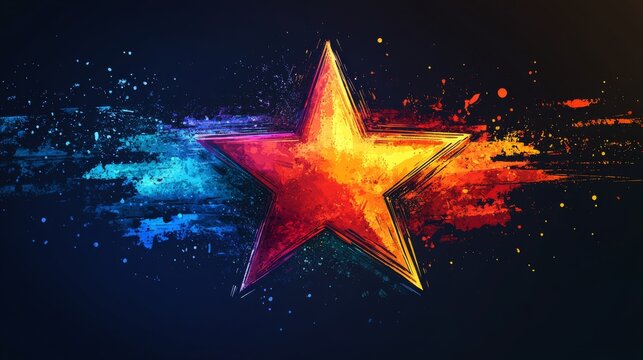 Customizable Star Clip Art Perfect for Creative Projects, Customizeable Star Shape for Design Purposes, Editable Star Icon for Artistic Use