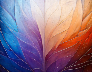 Timeless art deco leaf backdrop with gold highlights and a dichotomy of hues