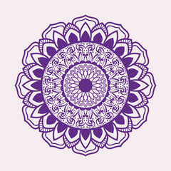 Stylish Mandala Pattern with Geometric Symmetry, vector illustration, intricate design