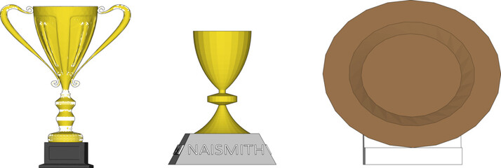 vector illustration of a sketch of a trophy for the competition winner as a form of appreciation  
