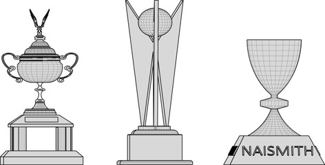 vector illustration of a sketch of a trophy for the competition winner as a form of appreciation  