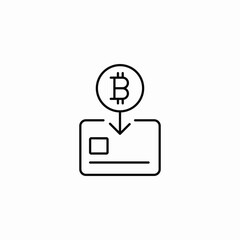 bitcoin card icon sign vector