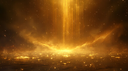 radiant amber rays light