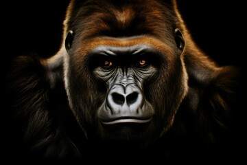 Obraz premium ゴリラポートレート,Generative AI AI画像
