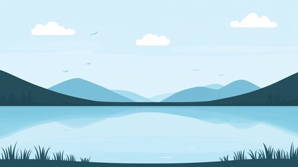 Serene Mountain Lake Reflection: A Peaceful Landscape