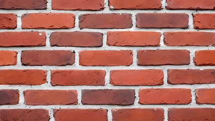 Obraz premium A Captivating Brick Wall With Red Bricks, Emphasizing the Unique Patterns and Warm Tones of Traditional Masonry Design