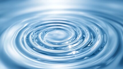 Water in the pool. Blue texture, surface with rings and ripples. Spa concept background. Flat lay, copy space.