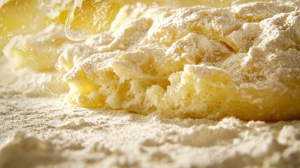 Baking delicious pastries home kitchen culinary art cozy atmosphere close-up view flour and butter texture