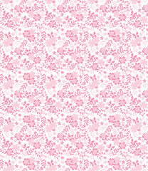 Seamless floral pattern with decorative flowers in elegant repeating design