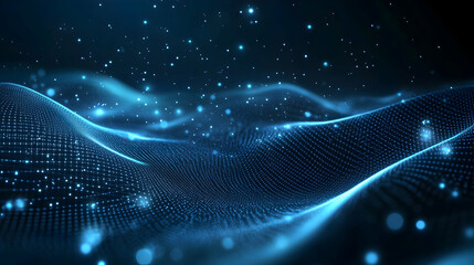 Abstract Blue Energy Waves Background