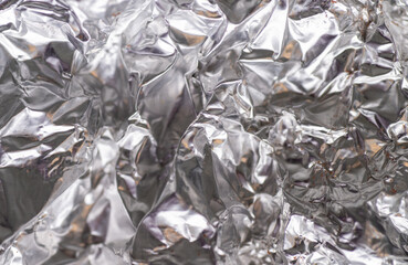 Silver Foil with Multiple Creases
