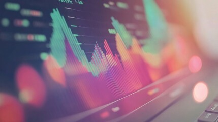 Colorful Graphs on Laptop for Business Analytics
