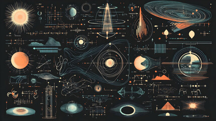 Cosmic Data Visualization Celestial Bodies,  Space Exploration