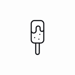 melting ice cream stick icon sign vector