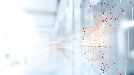 Network connection, office background