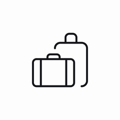 trip luggages icon sign vector