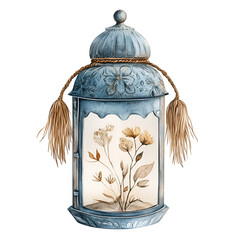 Spring Neutral Blue Clipart Vector Illustration