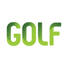 Golf tshirt typography in green gradient 