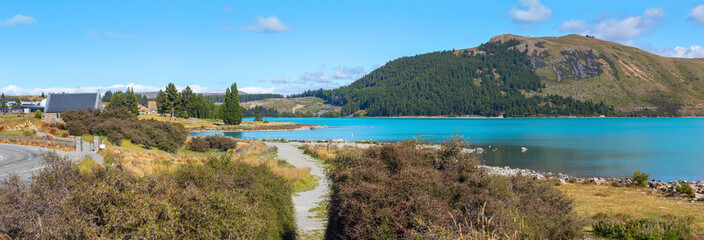 Lake Tekapo panoramic view, South Island, New Zealand