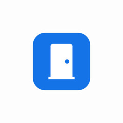 square door icon sign vector
