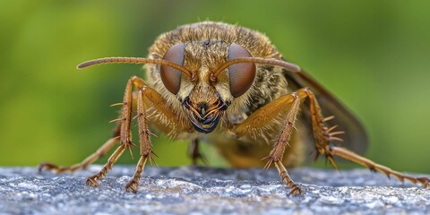 Fototapeta premium Wildlife photography workshop focusing on macro shots of insects revealing intricate details and textures in their natural habitats.