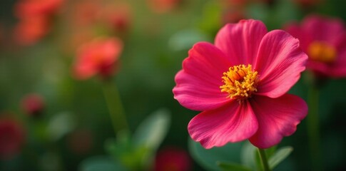 Macro shot of Portulaca pilosa plant with intricate details, macro, botanical