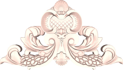 Vector sketch illustration silhouette design ornate European ethnic vintage classic decoration