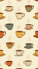 Fototapeta premium seamless pattern with coffee